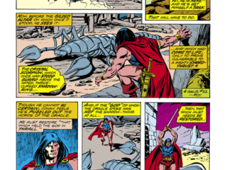 Conan the Barbarian #55, pg. 7; pencils, John Buscema; inks, Tom Palmer; Crystal Scorpion