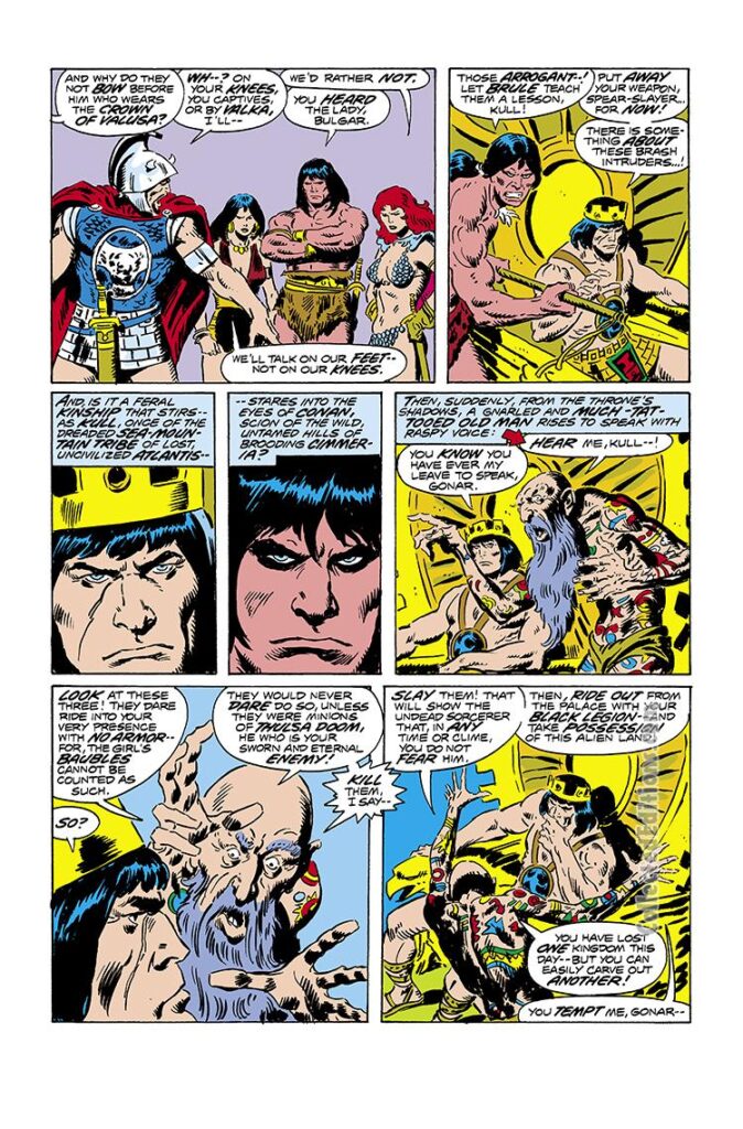 Conan the Barbarian #68, pg. 10; pencils and inks, John Buscema; Bulgar, King Kull crossover
