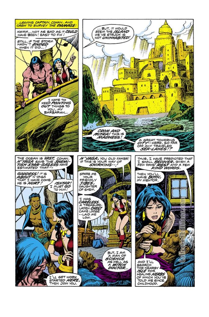 Conan the Barbarian #70, pg. 4; pencils, John Buscema; inks, Ernie Chan; Bêlit, pirate ship