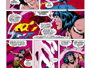 Conan the Barbarian #74, pg. 4; pencils, John Buscema; inks, Ernie Chan; Thoth-Amon, demon, sword and sorcery, Robert E. Howard