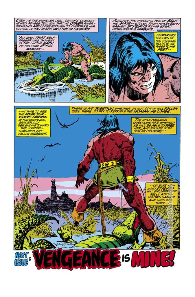 Conan the Barbarian #75, pg. 17; pencils, John Buscema; inks, Ernie Chan; best Conan comic
