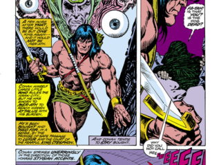 Conan the Barbarian #79, pg. 5; pencils, Howard Chaykin; inks, Ernie Chan; The eyes of Set