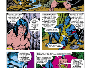 Conan the Barbarian #84, pg. 12; pencils, John Buscema; inks, Ernie Chan Conan the Barbarian #84, pg. 12; pencils, John Buscema; inks, Ernie Chan; Zula black barbarian, African