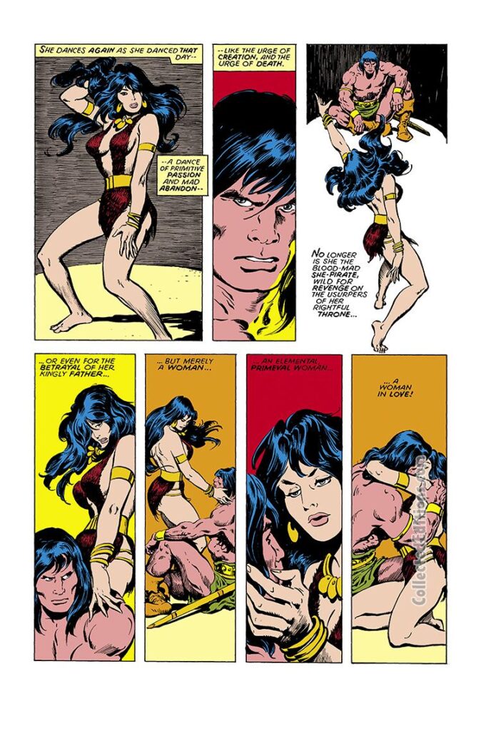 Conan the Barbarian #91, pg. 5; pencils, John Buscema; inks, Ernie Chan; Bêlit, love dance