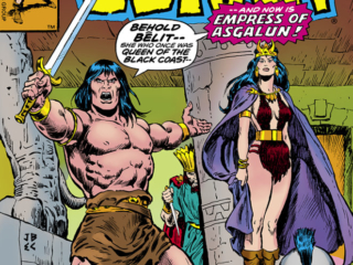 Conan the Barbarian #93 cover; pencils, John Buscema; inks, Ernie Chan Conan the Barbarian #93 cover; pencils, John Buscema; inks, Ernie Chan; Empress of Asgalun, Bêlit, Zula