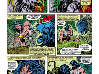 Conan the Barbarian #95, pg. 4; pencils, John Buscema; inks, Ernie Chan Conan the Barbarian #95, pg. 4; pencils, John Buscema; inks, Ernie Chan; Amra, black lion