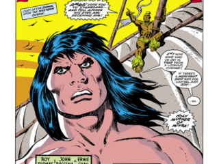 Conan the Barbarian #98, pg. 1; pencils, John Buscema; inks, Ernie Chan Conan the Barbarian #98, pg. 1; pencils, John Buscema; inks, Ernie Chan; Sea-Woman, Amra, siren, mermaid