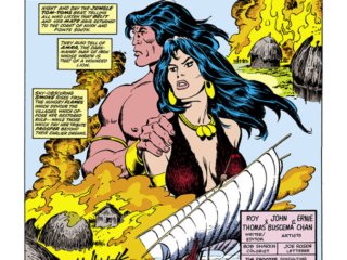 Conan the Barbarian #99, pg. 1; pencils, John Buscema; inks, Ernie Chan Conan the Barbarian #99, pg. 1; pencils, John Buscema; inks, Ernie Chan; Devil-Crabs of the Dark Cliffs, Bêlit, Roy Thomas