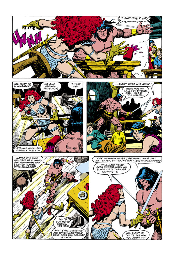Conan the Barbarian #115, pg. 18; pencils, John Buscema; inks, Ernie Chan; Red Sonja, last issue by Roy Thomas