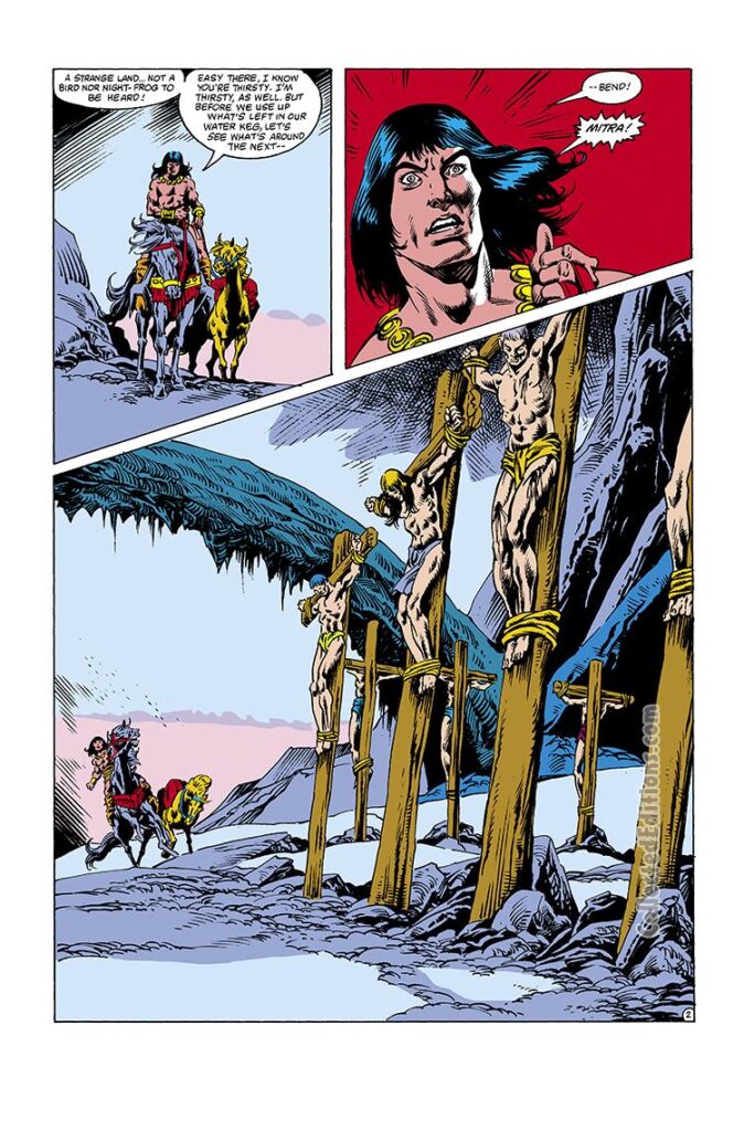 Conan the Barbarian #133, pg. 2; pencils, Gil Kane; inks, Danny Bulanadi; Bruce Jones