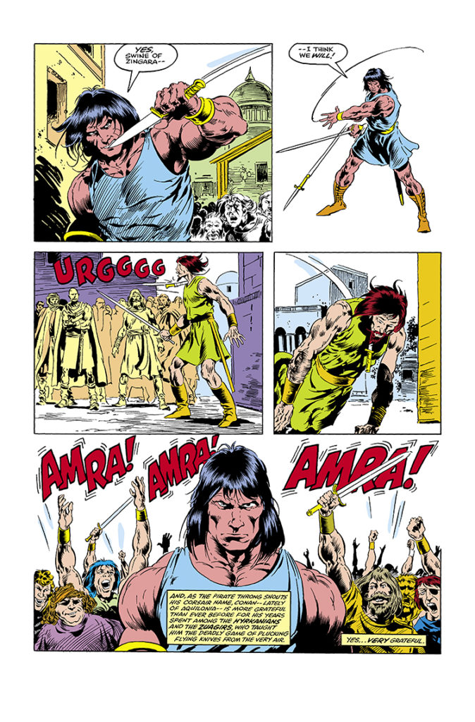 Conan the Barbarian Annual #7, pg. 24; pencils, John Buscema; inks, Danny Bulanadi, Ricardo Villamonte, Armando Gil; Roy Thomas, King Conan
