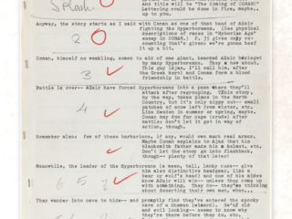 Bonus: Conan the Barbarian #1 plot outline by Roy Thomas
