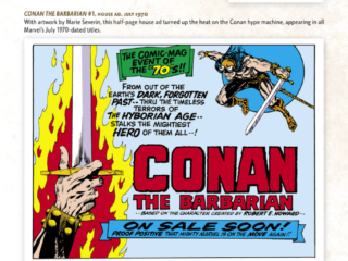 Bonus: Bullpen Bulletins/House ads announcing Conan in comics