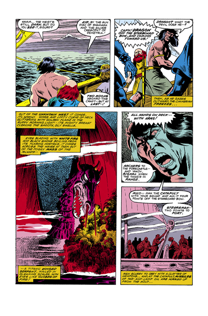 Marvel Graphic Novel: Conan of the Isles, pg. 51; pencils, John Buscema; inks, Dave Simons
