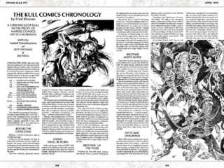 Conan Saga #97; &ldquo;The Kull Comics Chronology&rdquo; by Fred Blosser, pgs. 1-2