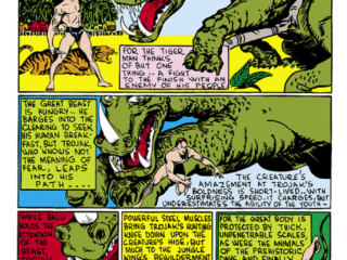 Daring Mystery Comics #3, pg. 4; Trojak the Tiger Man; Joe Simon, Jack Kirby