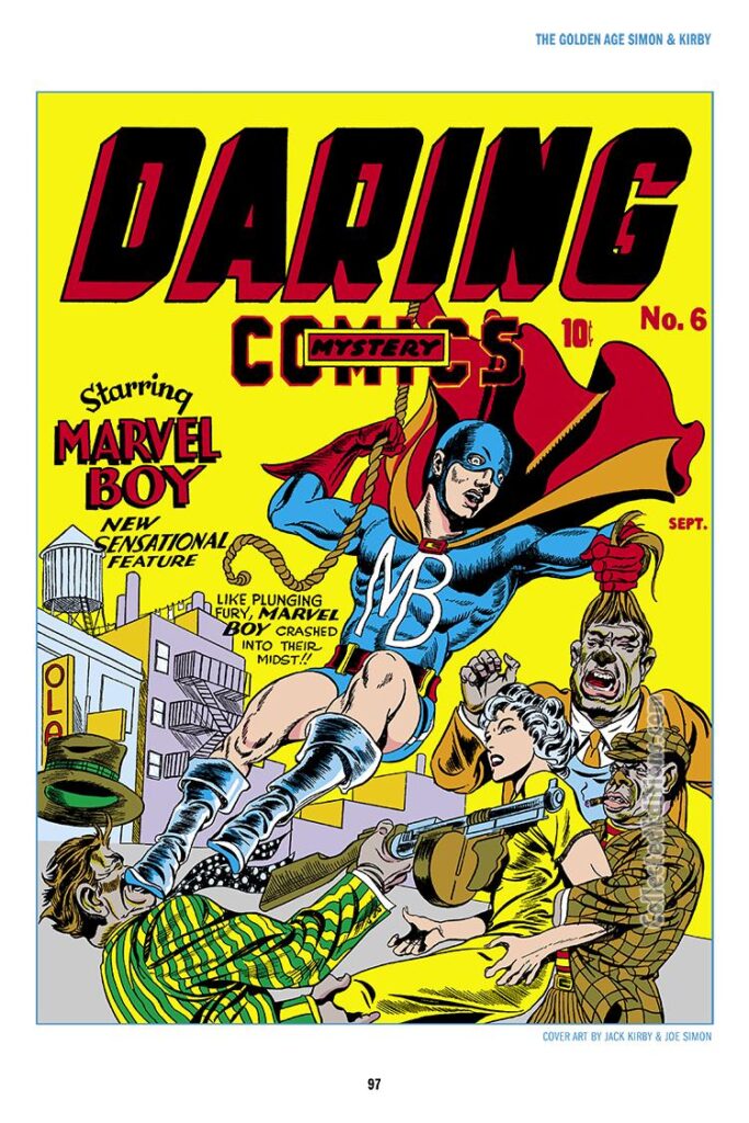 Daring Mystery Comics #6 cover; pencils and inks, Jack Kirby & Joe Simon; Marvel Boy