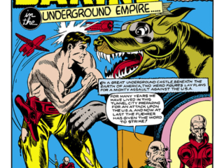 Daring Mystery Comics #7, pg. 2; Captain Daring in "The Underground Empire"; Joe Simon/Jack Kirby/Timely Marvel