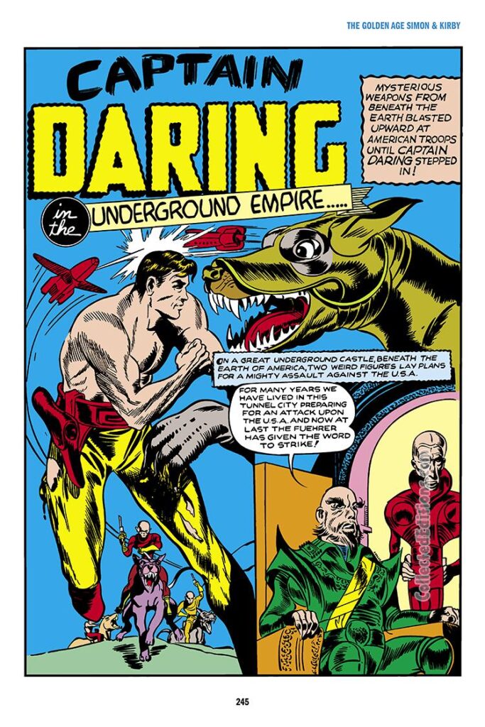 Daring Mystery Comics #7, pg. 2; Captain Daring in "The Underground Empire"; Joe Simon/Jack Kirby/Timely Marvel