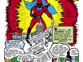 Daring Mystery Comics #7, "The Thunderer" by Carl Burgos