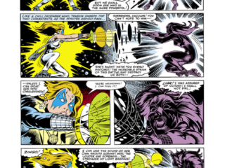 Dazzler #4, pg. 15; pencils, John Romita Jr.; inks, Alfredo Alcala Dazzler #4, pg. 15; pencils, John Romita Jr.; inks, Alfredo Alcala