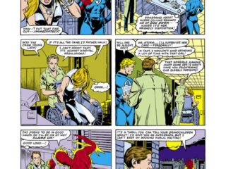 Dazzler #5, pg. 3; pencils, Frank Springer; inks, Ricardo Villamonte Dazzler #5, pg. 3; pencils, Frank Springer; inks, Ricardo Villamonte; Fantastic Four/Human Torch