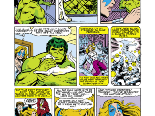 Dazzler #7, pg. 14; pencils, Frank Springer; inks, Frank McLaughlin Dazzler #7, pg. 14; pencils, Frank Springer; inks, Frank McLaughlin; Incredible Hulk, puppy