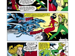 Dazzler #15, pg. 12; pencils, Frank Springer; inks, Vince Colletta Dazzler #15, pg. 12; pencils, Frank Springer; inks, Vince Colletta; Alison Blaire, Jessica Drew, Spider-Woman team-up