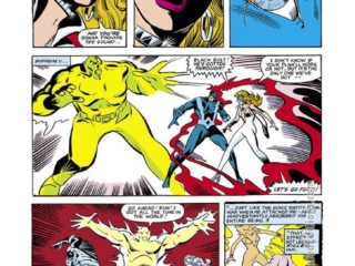Dazzler #19, pg. 14; pencils, Frank Springer; inks, Vince Colletta Dazzler #19, pg. 14; pencils, Frank Springer; inks, Vince Colletta; Absorbing Man, Crusher Creel, Black Bolt, Inhumans