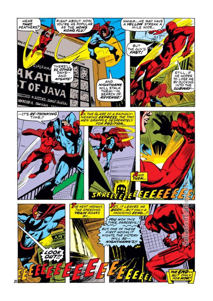 Daredevil #62, pg. 20; pencils, Gene Colan; inks, Syd Shores; Nighthawk