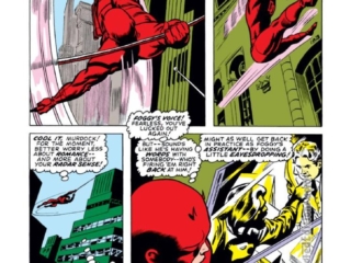 Daredevil #68, pg. 2; pencils, Gene Colan; inks, Syd Shores; Foggy Nelson, Franklin