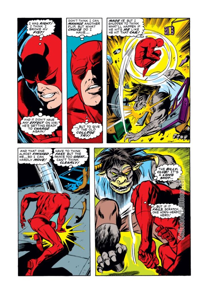 Daredevil #79, pg. 18; pencils, Gene Colan; inks, Tom Palmer; Man-Bull