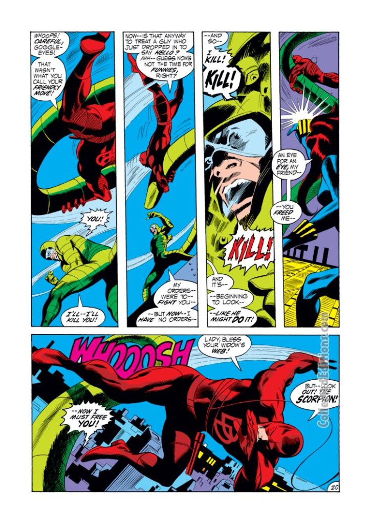 Daredevil #82, pg. 20; pencils, Gene Colan; inks, Jack Abel; Scorpion