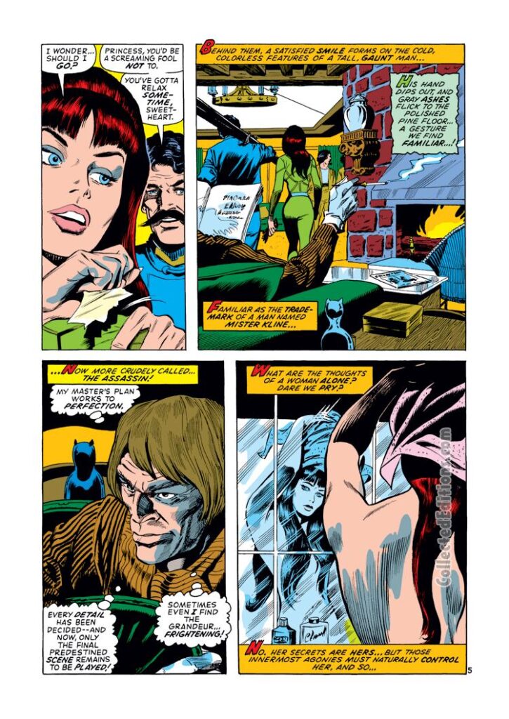 Daredevil #84, pg. 5; pencils, Gene Colan; inks, Syd Shores; The Assassin, Black Widow, Ivan Petrovich