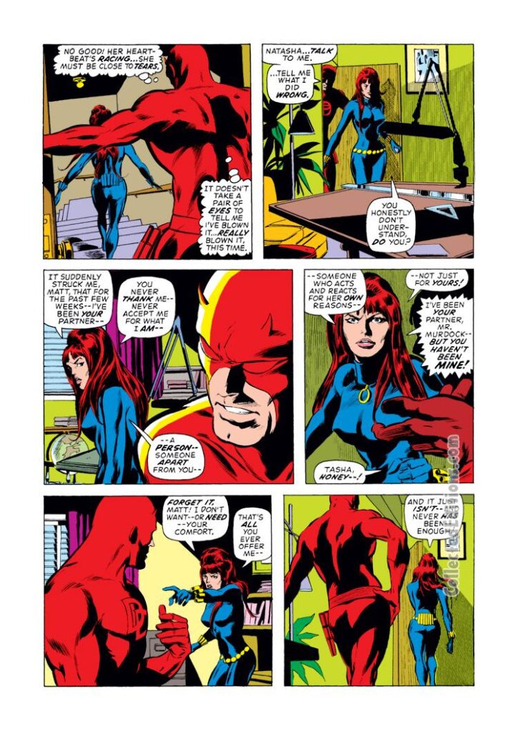 Daredevil #91, pg. 4; pencils, Gene Colan; inks, Tom Palmer; Black Widow
