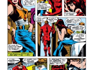 Daredevil #97, pg. 10; pencils, Gene Colan; inks, Ernie Chan; Matt Murdock, Black Widow