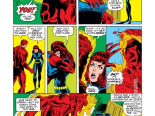 Daredevil #101, pg. 6; pencils, Rich Buckler; inks, Frank Giacoia; Black Widow