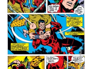 Daredevil #104, pg. 9; pencils, Don Heck; inks, Sal Trapani; Kraven the Hunter