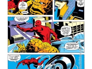 Daredevil #110, pg. 2; pencils, Gene Colan; inks, Frank Chiaramonte; Thing