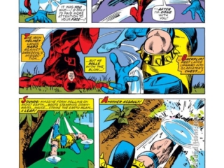 Daredevil #113, pg. 16; pencils, Bob Brown; inks, Vince Colletta; Gladiator vs. Matt Murdock