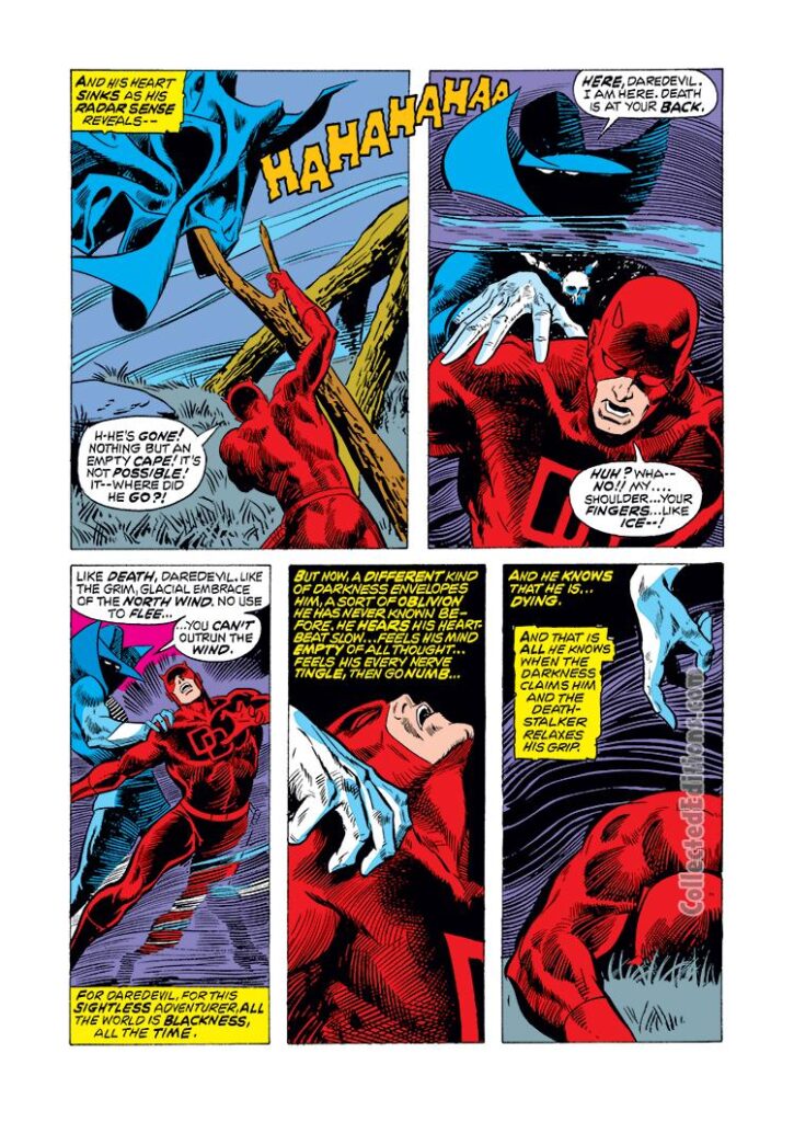 Daredevil #114, pg. 7; pencils, Bob Brown; inks, Vince Colletta; Death-Stalker