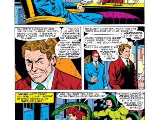 Daredevil #118, pg. 8; pencils, Don Heck; inks, Vince Colletta; Foggy Nelson, Matt Murdock, Princess Python