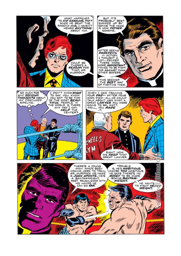 Daredevil #119, pg. 8; pencils, Bob Brown; inks, Don Heck; Matt Murdock