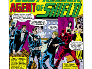 Daredevil #121, pg. 1; pencils, Bob Brown; inks, Vince Colletta; Foggy Nelson Agent of SHIELD