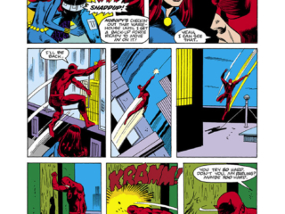 Daredevil #122, pg. 10; pencils, Bob Brown; Black Widow/Nick Fury