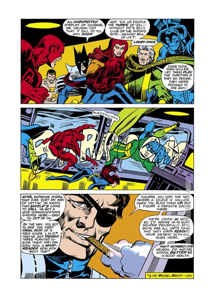 Daredevil #123, pg. 10; pencils, Bob Brown; Nick Fury