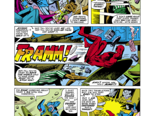 Daredevil #127 pg. 16; pencils, Bob Brown; inks, Klaus Janson