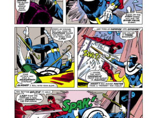 Daredevil #132 pg. 15; pencils, Bob Brown; inks, Klaus Janson; Bullseye