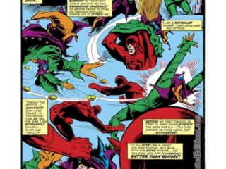 Daredevil #135, pg. 5; pencils, Bob Brown; inks, Jim Mooney; vs. Jester