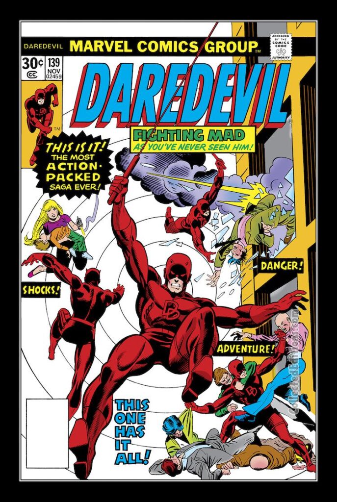 Daredevil #139 cover; pencils, Gil Kane; inks, Mike Esposito